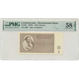 Czechosłowacja (Getto Terezin), 5 koron 1943 - PMG 58 EPQ