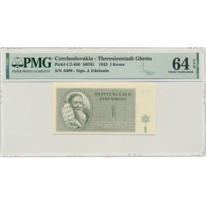 Czechosłowacja (Getto Terezin), 1 korona 1943 - PMG 64 EPQ