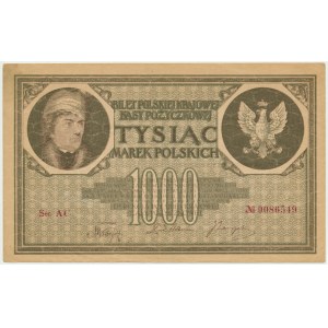 1.000 marek 1919 - Ser. AC - 7 cyfr -