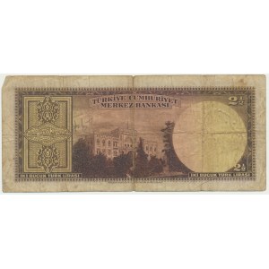 Turkey, 2 and 1/2 Liras 1930