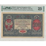 100 marek 1916 - Jenerał - 6 cyfr - PMG 25 - NISKI NUMER SERYJNY