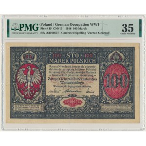 100 marek 1916 - Generał - PMG 35 - ŁADNY