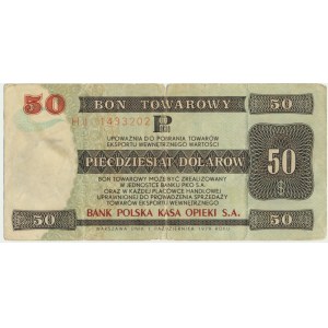 Pewex, 50 dolarów 1979 - HJ - rzadki wysoki nominał