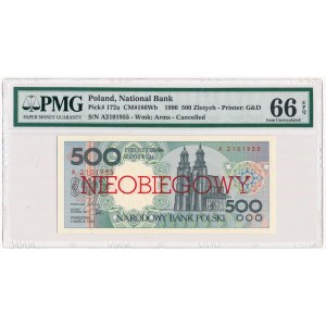 500 złotych 1990 - A - NIEOBIEGOWY - PMG 66 EPQ