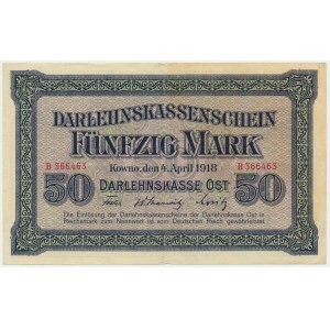 Kowno, 50 Mark 1918 - B -