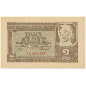 2 złote 1941 - AC - kremowy papier