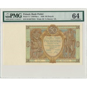 50 złotych 1929 - Ser. DI. - PMG 64