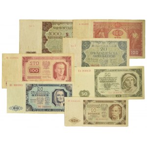 Zestaw, 2-1.000 złotych 1946-48 (7 szt.)
