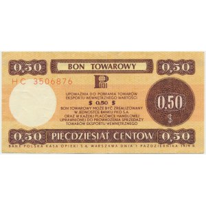 Pewex, 50 centów 1979 - HC - mały -