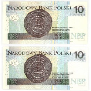 Zestaw, 10 złotych 2012 (2 szt.) - seria przejściowa