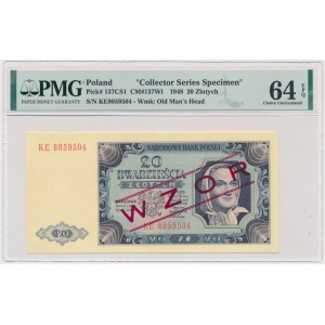 20 złotych 1948 - WZÓR - KE - PMG 64 EPQ