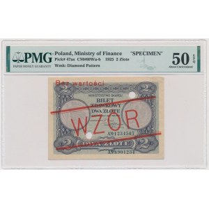 2 złote 1925 - WZÓR - PMG 50 NET