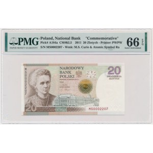 20 złotych 2011 - Maria Skłodowska Curie - PMG 66 EPQ