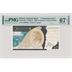 20 złotych 2010 - Fryderyk Chopin - PMG 67 EPQ