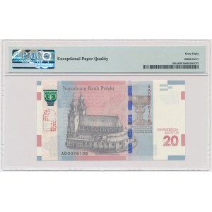 20 złotych 2015 - 1050 rocznica chrztu Polski - PMG 68 EPQ