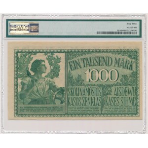 Kowno, 1.000 Mark 1918 - A - 6 digital serial number - PMG 63