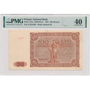 100 złotych 1947 - G - PMG 40