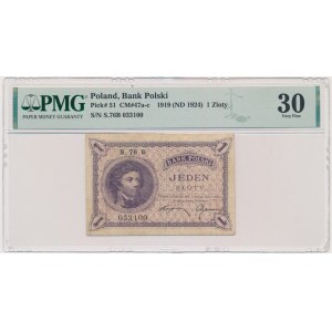 1 złoty 1919 - S.76 B - PMG 30