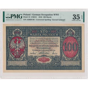 100 marek 1916 - Generał - PMG 35 EPQ - ŁADNY