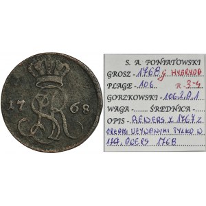 Poniatowski, Grosz Warszawa 1768 g - RZADKI, hybryda