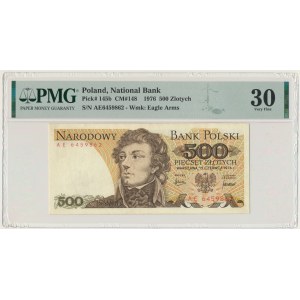 500 złotych 1976 - AE - PMG 30 - RZADKA SERIA