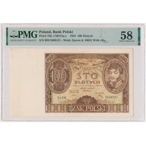 100 złotych 1934 - Ser. BM. - znw. +x+ - PMG 58