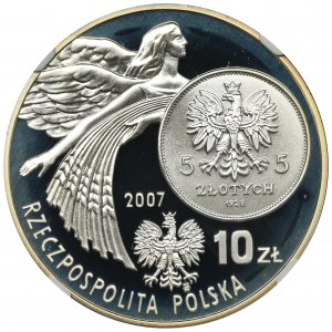 10 złotych 2007 Dzieje Złotego, Nike - NGC PF68 ULTRA CAMEO