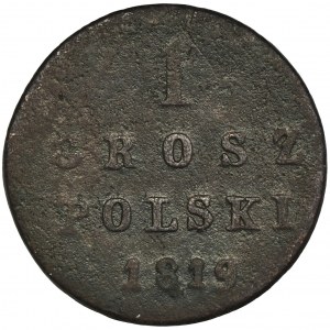 Królestwo Polskie, 1 grosz polski Warszawa 1819 IB - RZADKI