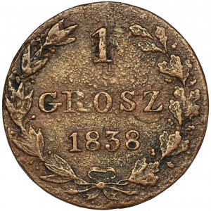 1 Grosz Warszawa 1838 MW - RZADKI