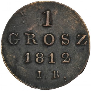 Duchy of Warsaw, 1 groschen Warsaw 1812 IB