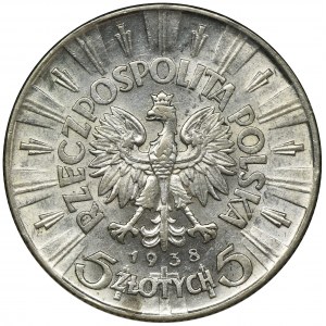 Piłsudski, 5 złotych 1938