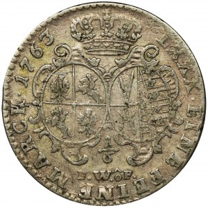 Augustus III of Poland, 1/6 Thaler Dresden 1763 FWôF