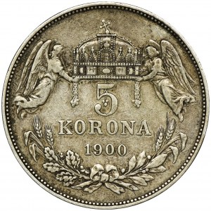 Hungary, Franz Joseph I, 5 Korona Kremnitz 1900 KB