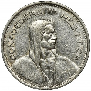 Switzerland, 5 Francs Bern 1954 B