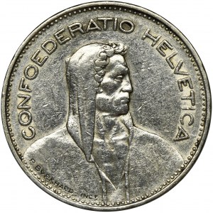 Switzerland, 5 Francs Bern 1937 B
