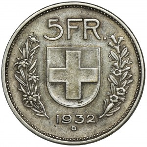 Szwajcaria, 5 Franków Berno 1932 B