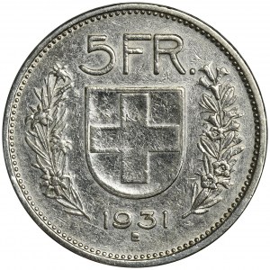 Switzerland, 5 Francs Bern 1931 B