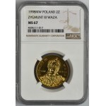 2 złote 1998 Zygmunt III Waza - NGC MS67