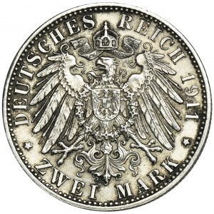 Niemcy, Bawaria, Regent Luitpold, 2 Marki Monachium 1911 D