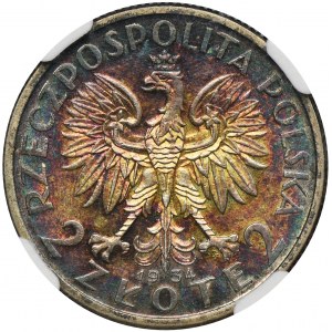 Głowa Kobiety, 2 złote 1934 - NGC MS63★