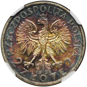 Queen Jadwiga, 2 zloty 1934 - NGC MS63★