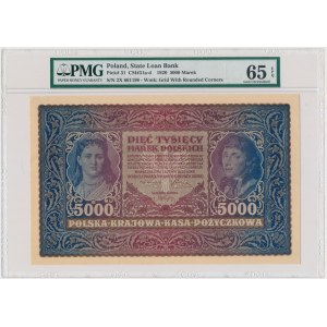 5.000 marek 1920 - II Serja X - PMG 65 EPQ
