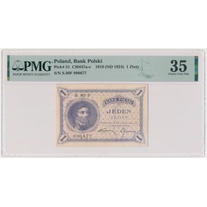 1 złoty 1919 - S.80 F - PMG 35
