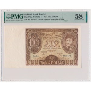100 złotych 1934 - Ser. BZ. - bez dodatkowych znw. - PMG 58