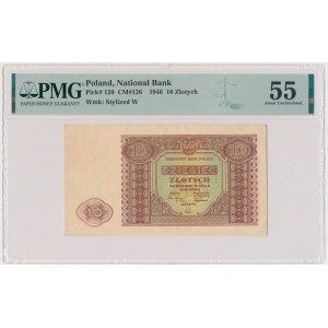 10 złotych 1946 - PMG 55