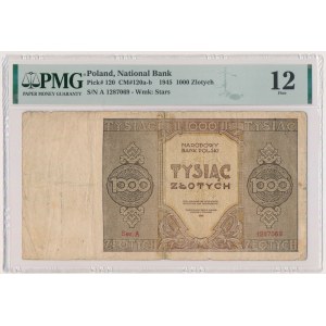 1.000 złotych 1945 - A - PMG 12