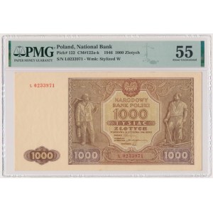 1.000 złotych 1946 - L - PMG 55