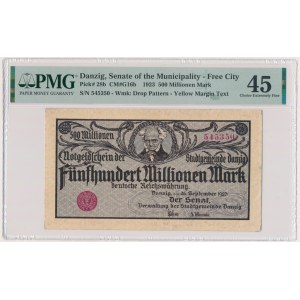 Danzig, 500 million Mark 1923 - creamy print - PMG 45