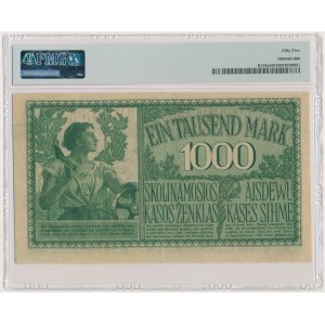 Kowno, 1.000 Mark 1918 - A - 6 digital serial number - PMG 55