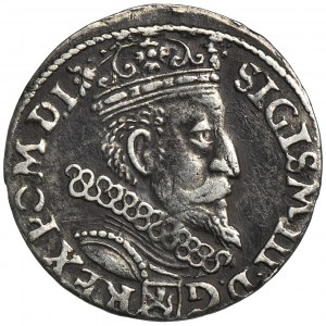Zygmunt III Waza, Trojak Kraków 1602 - cyfra 2 w odbiciu